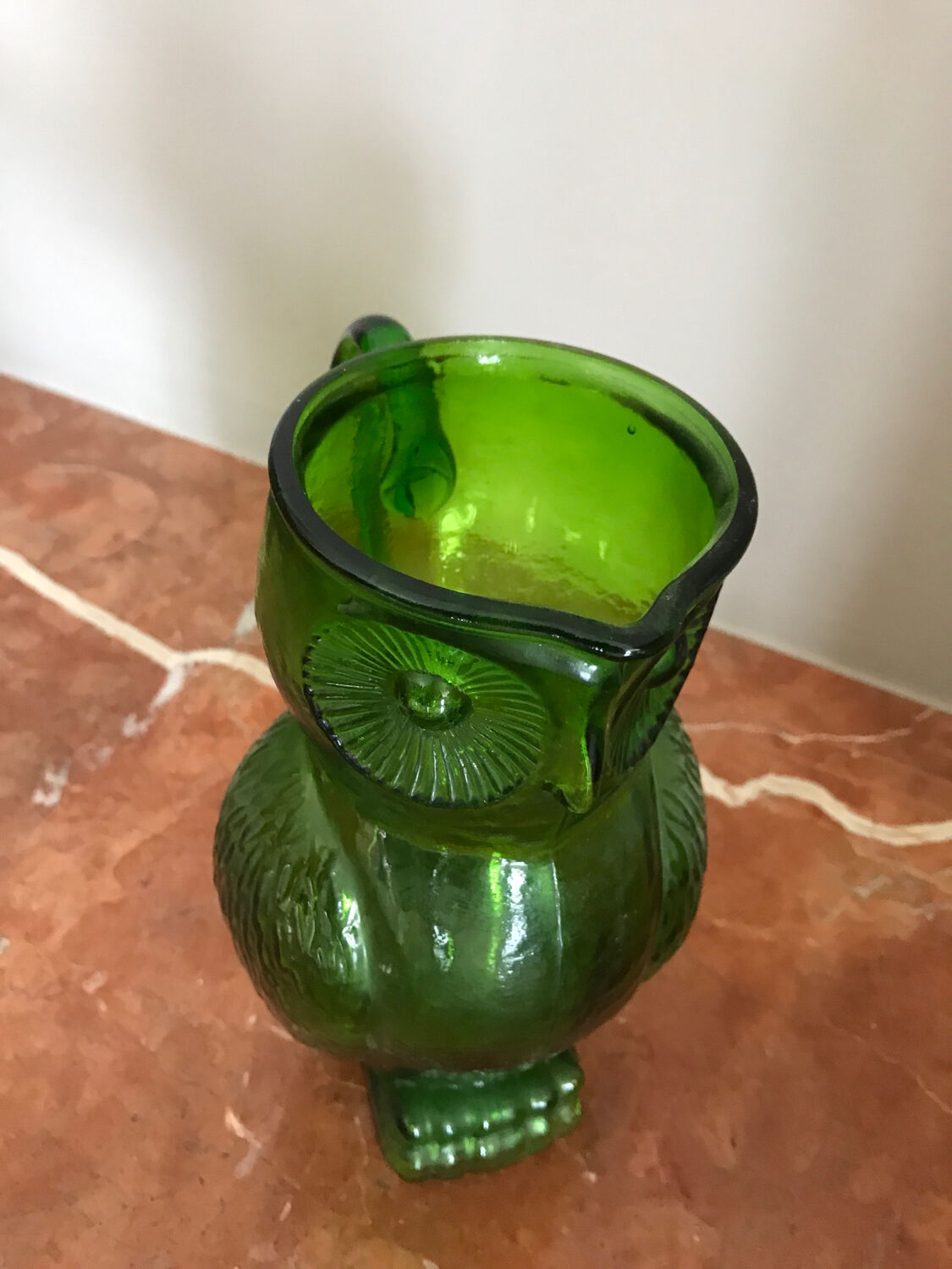 Vintage pitcher Kanawha green owl