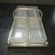 Plateau Aperitif Or Servant Art Deco 1930s beautiful modernist state/mind/alu glass