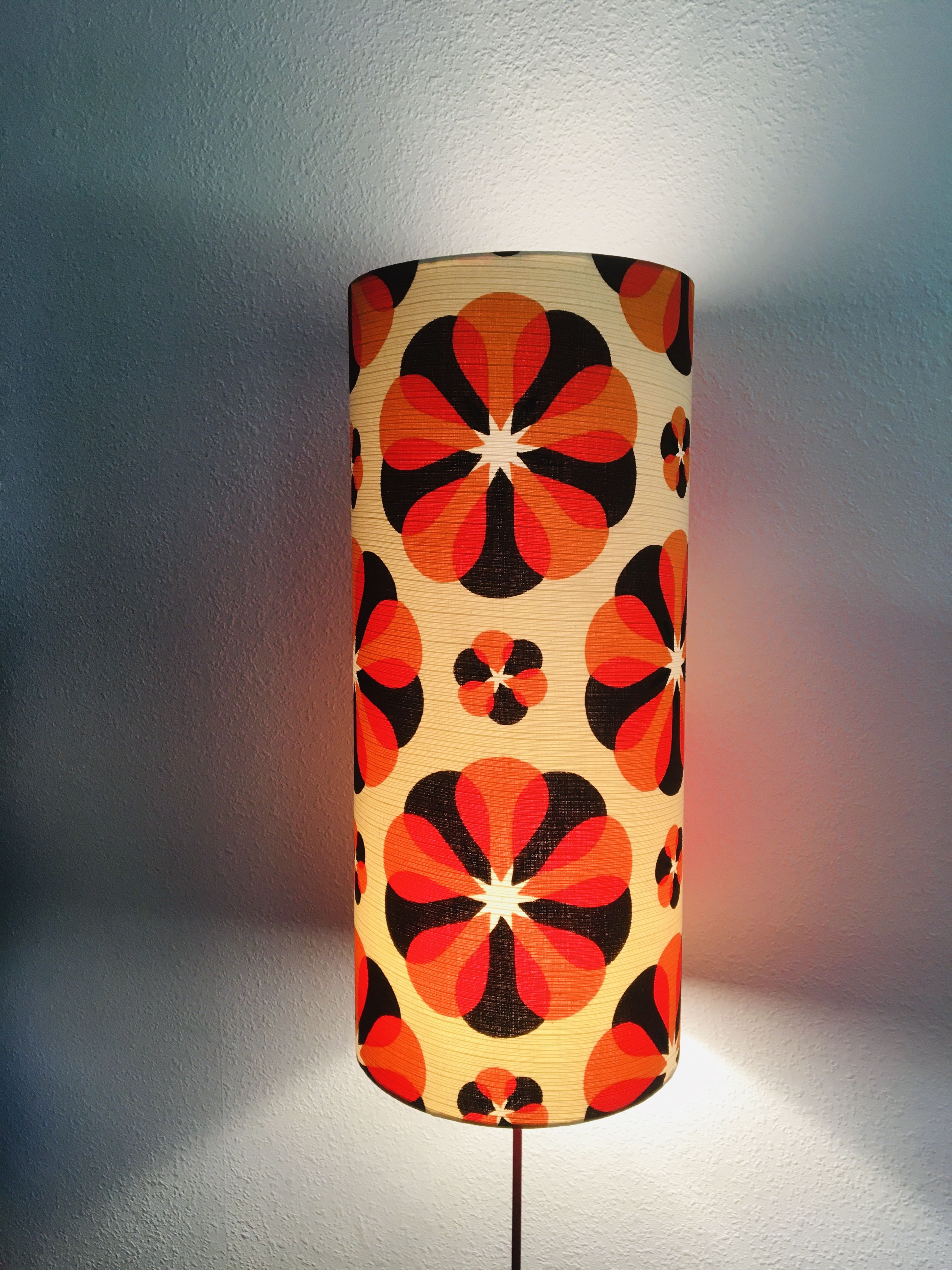 Lampshade Carrousel H60 D26 - vintage fabric 70's