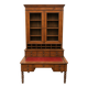 Large library desk with display cabinet and secretary with drawers, 19th century French.