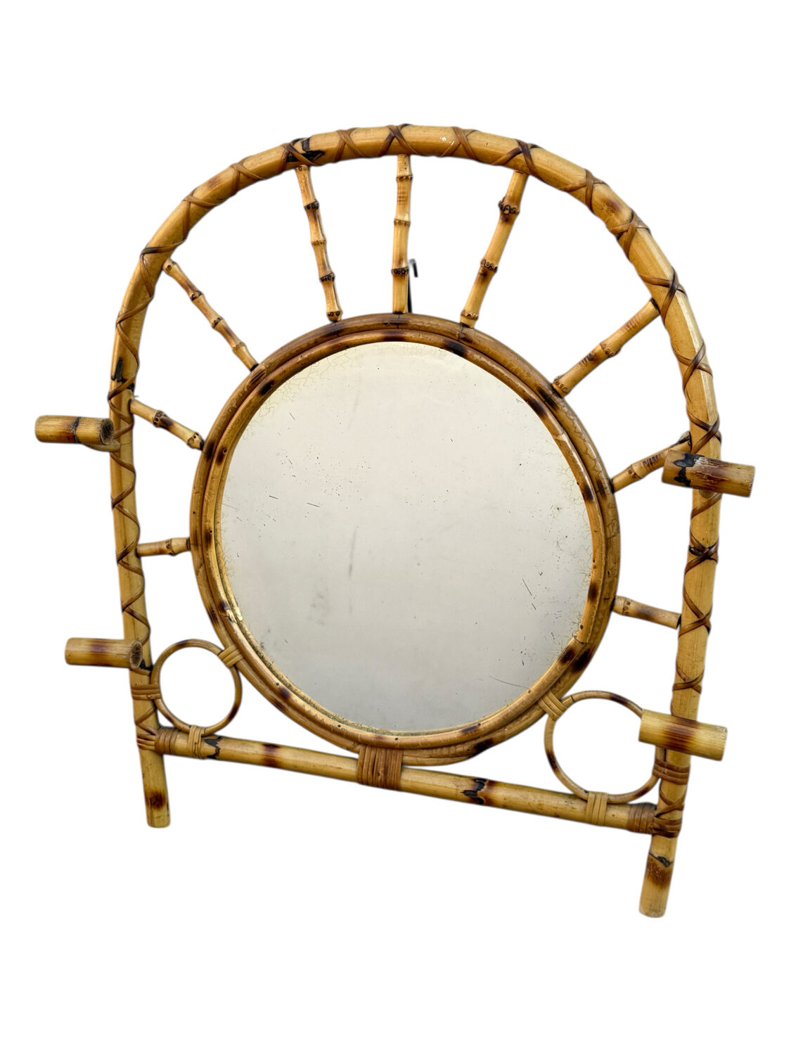 1960s French Roitn Coat Rack Mirror