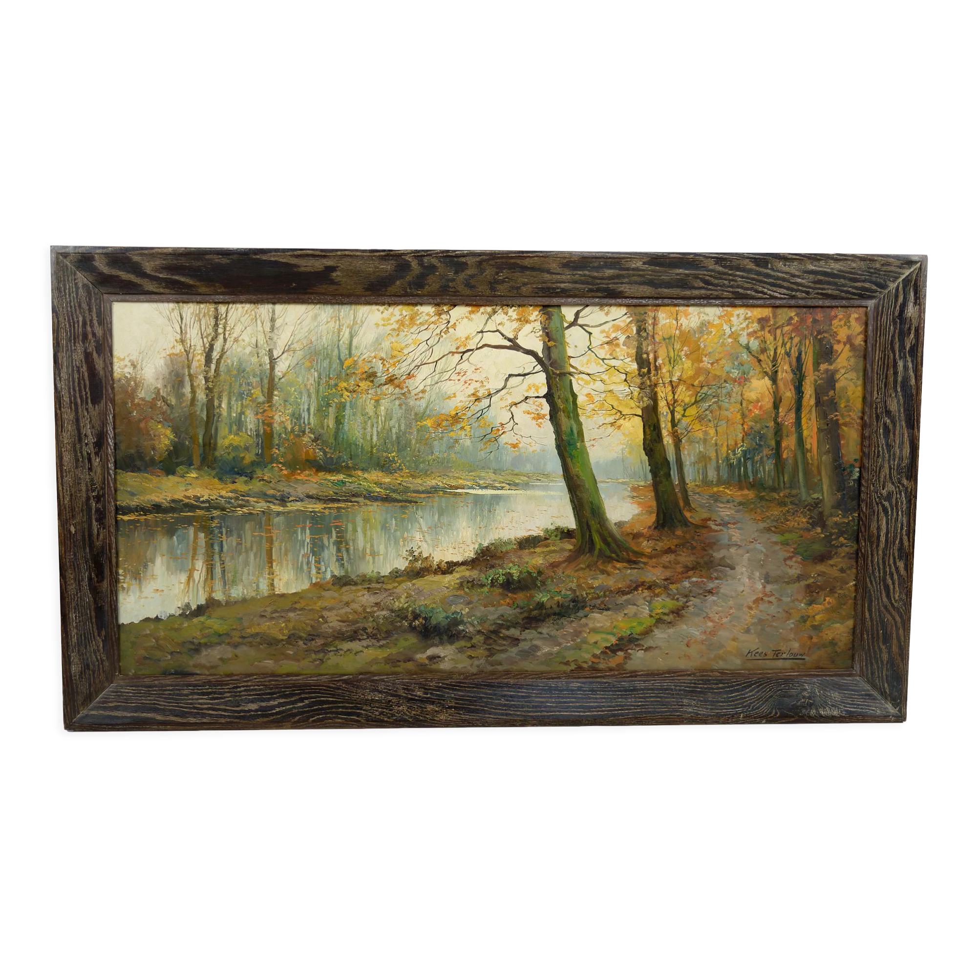 Autumn Landscape by Kees Terlouw, Impressionist painting, France, circa 1910