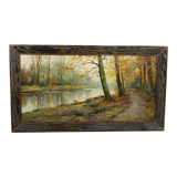 Autumn Landscape by Kees Terlouw, Impressionist painting, France, circa 1910