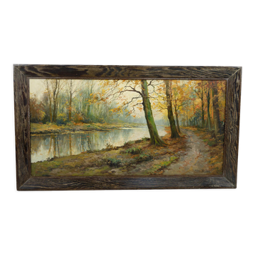 Autumn Landscape by Kees Terlouw, Impressionist painting, France, circa 1910