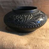 Engraved terracotta vase