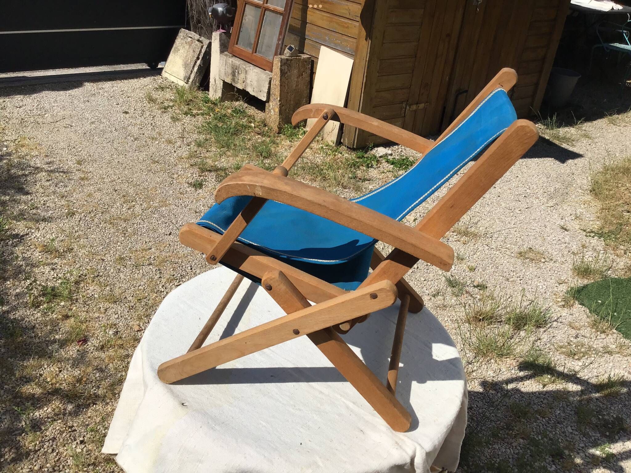 Petit fauteuil d’enfant en toile pliant plage camping