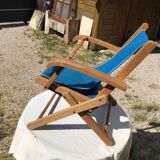 Small folding canvas children's armchair for beach camping