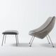 Oyster chair with Ottoman - Pierre Paulin