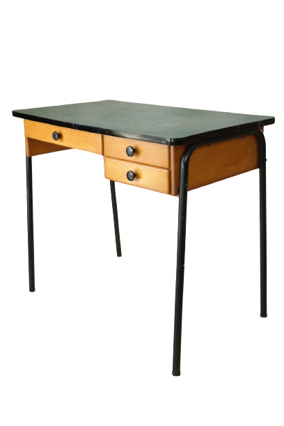 Vintage desk 60' wood and metal FORBO