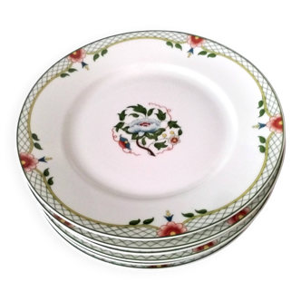 6 Assiettes plates en Porcelaine de Limoges