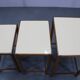 1940s Art Deco Nesting Tables with Opaxy Glass Top, Czechoslovakia