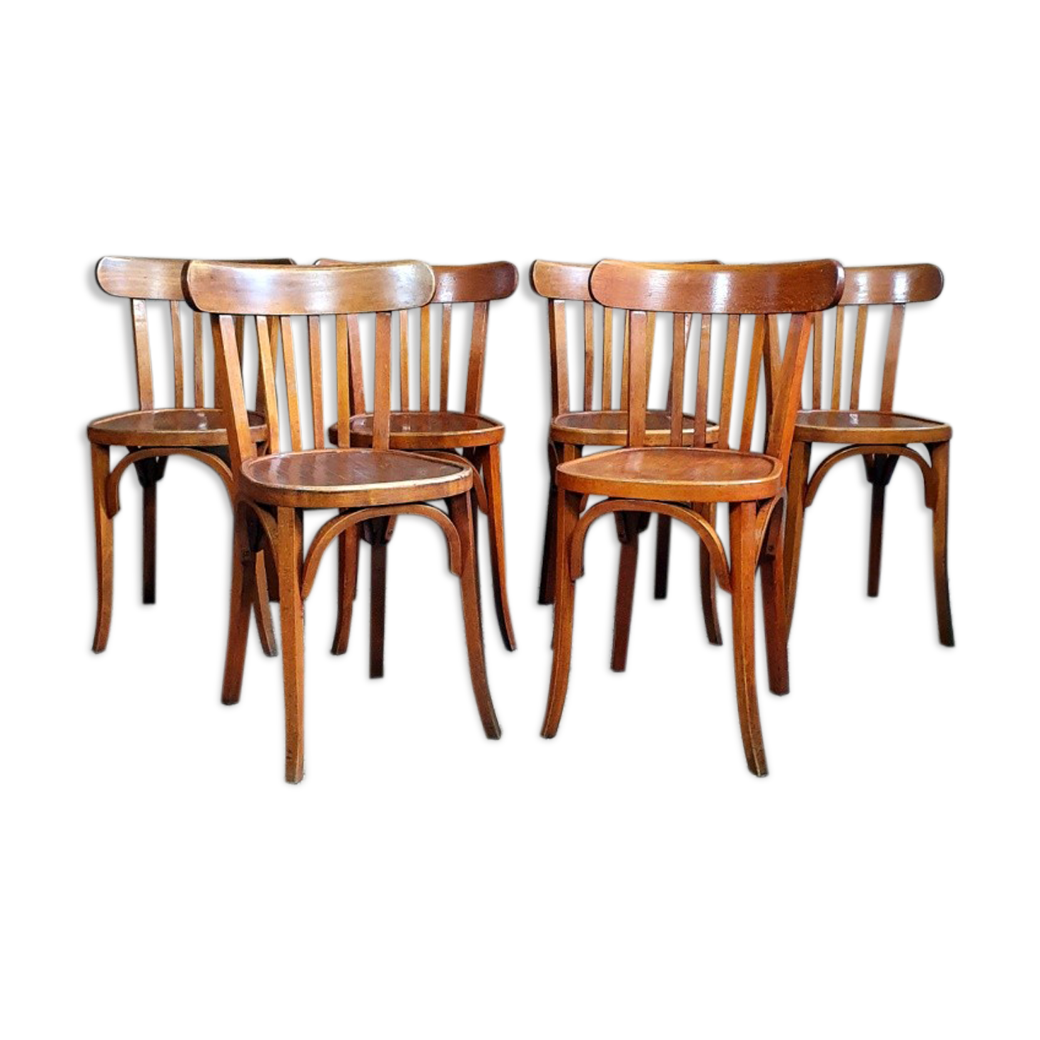 Lot 6 chairs Baumann no.108