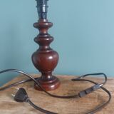 Turned wooden lamp base