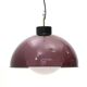 Suspended chandelier in violet methacrylate and glass, 1950s
