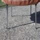 Pair of vintage armchairs of the 70s chrome and salmon fabrics