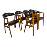 Set of 6 Sax Møbelfabrik chairs, 1960s