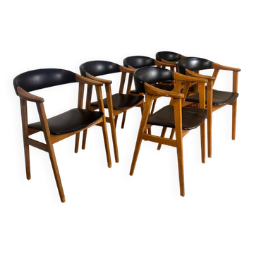 Set of 6 Sax Møbelfabrik chairs, 1960s