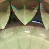 Val Saint Lambert aubergine cut crystal ashtray