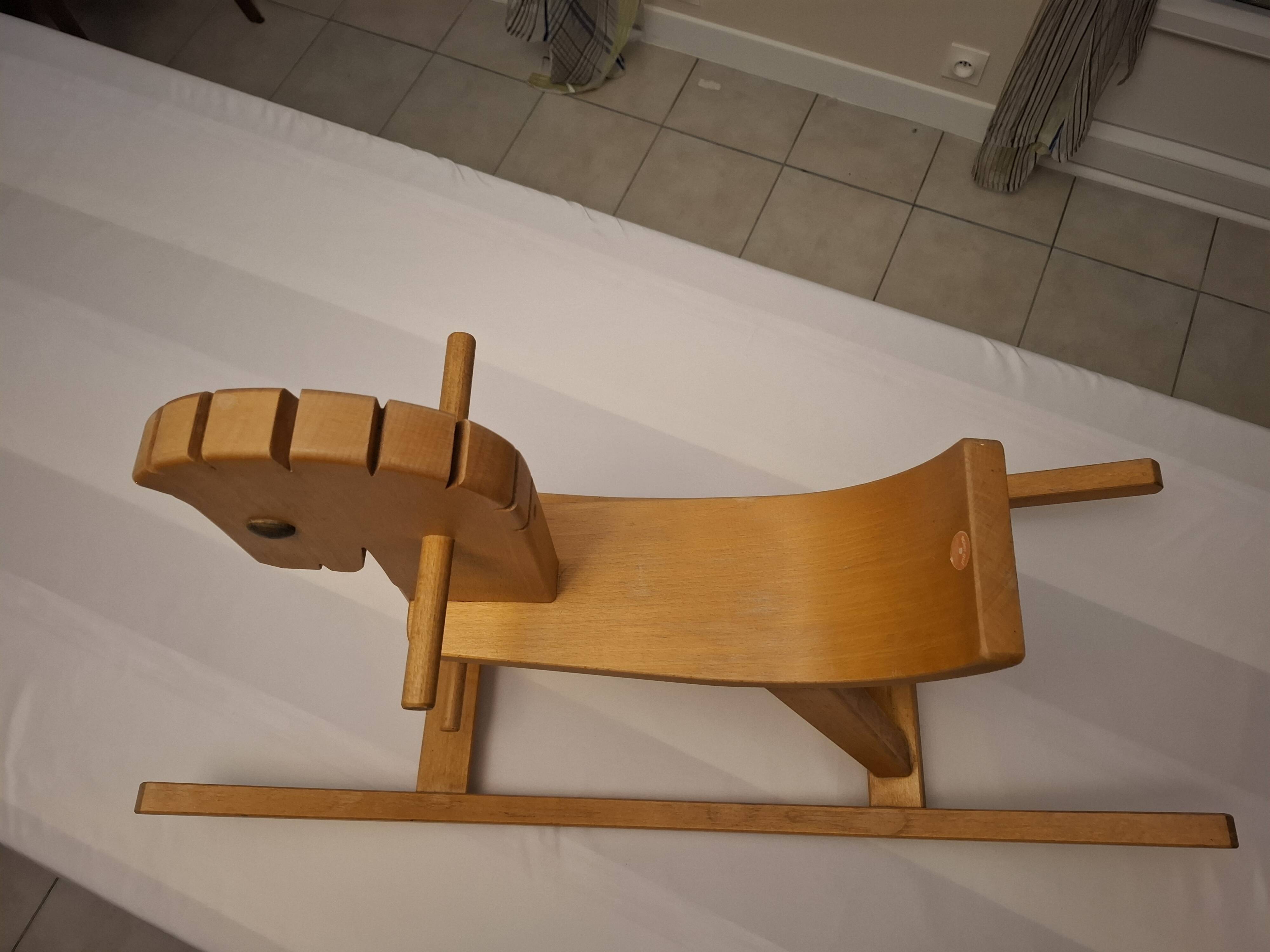 Wooden rocking horse