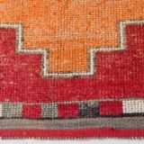 3x10 Orange & Red Turkish Vintage Runner Rug, 97x301Cm SK 22031