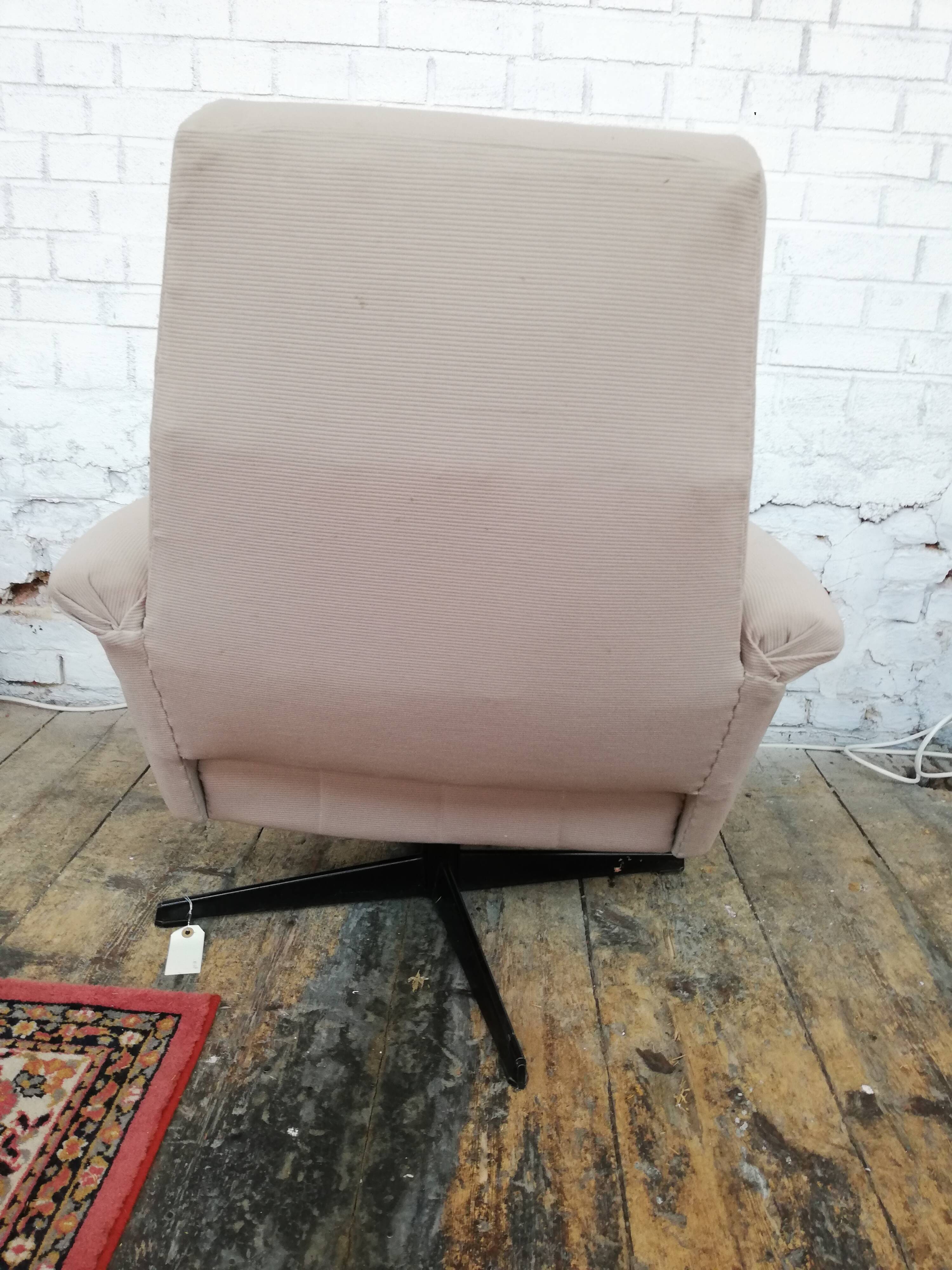 Armchair with Czech footrest, 1960, Munzar and Moravian