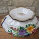 Old serving dish, vegetable dish, soup tureen without lid, flower decoration