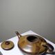 Vintage Japanese-style teapot from the 70s-90s, handmade brown stoneware, signed Pichon