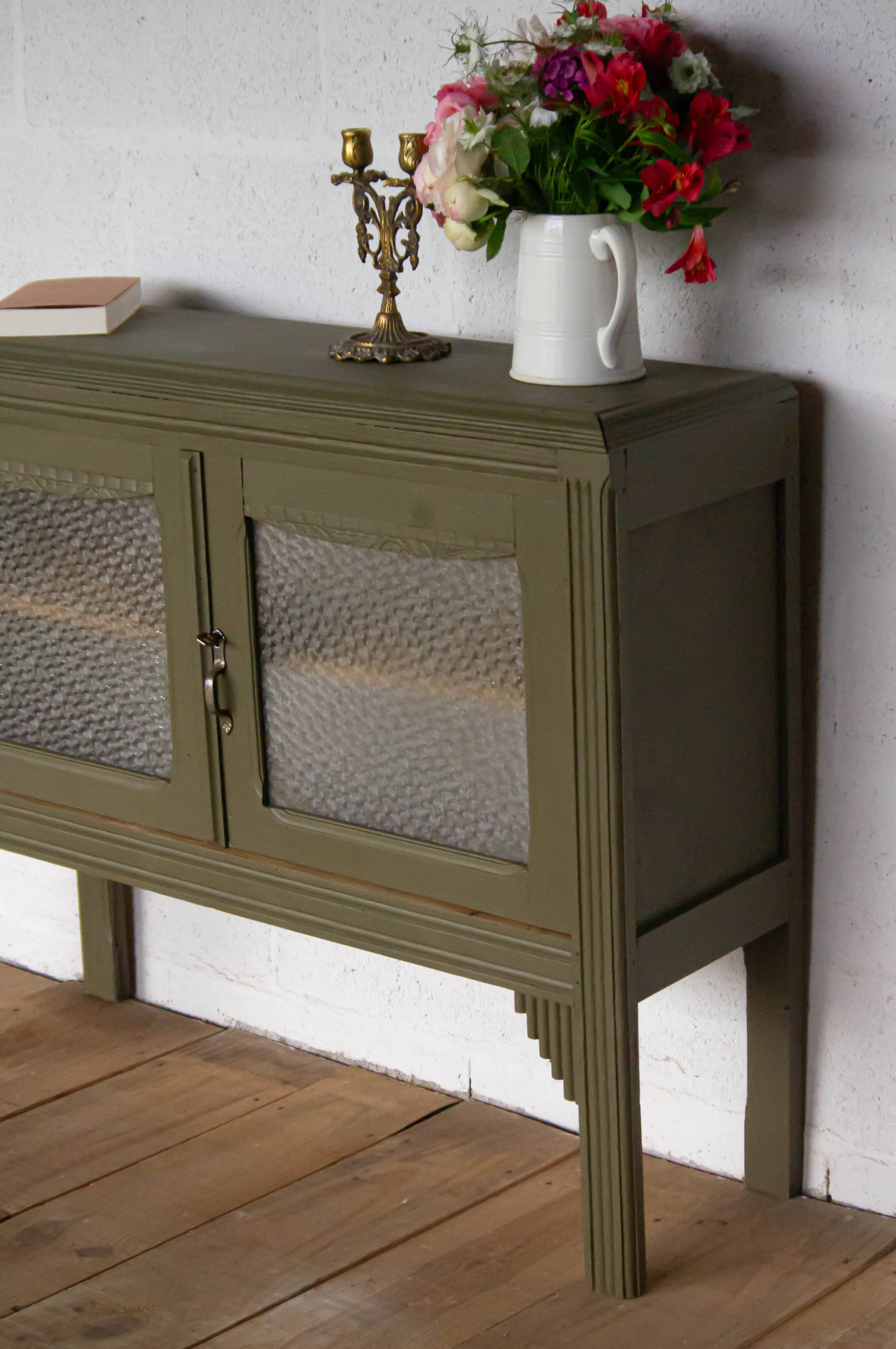 Console, Art Deco glazed sideboard