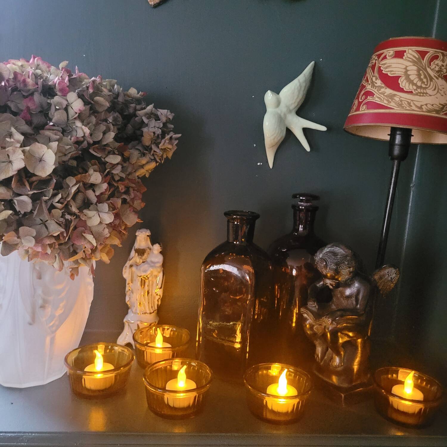 Set of 5 amber Duralex ramekins – France, 1970s