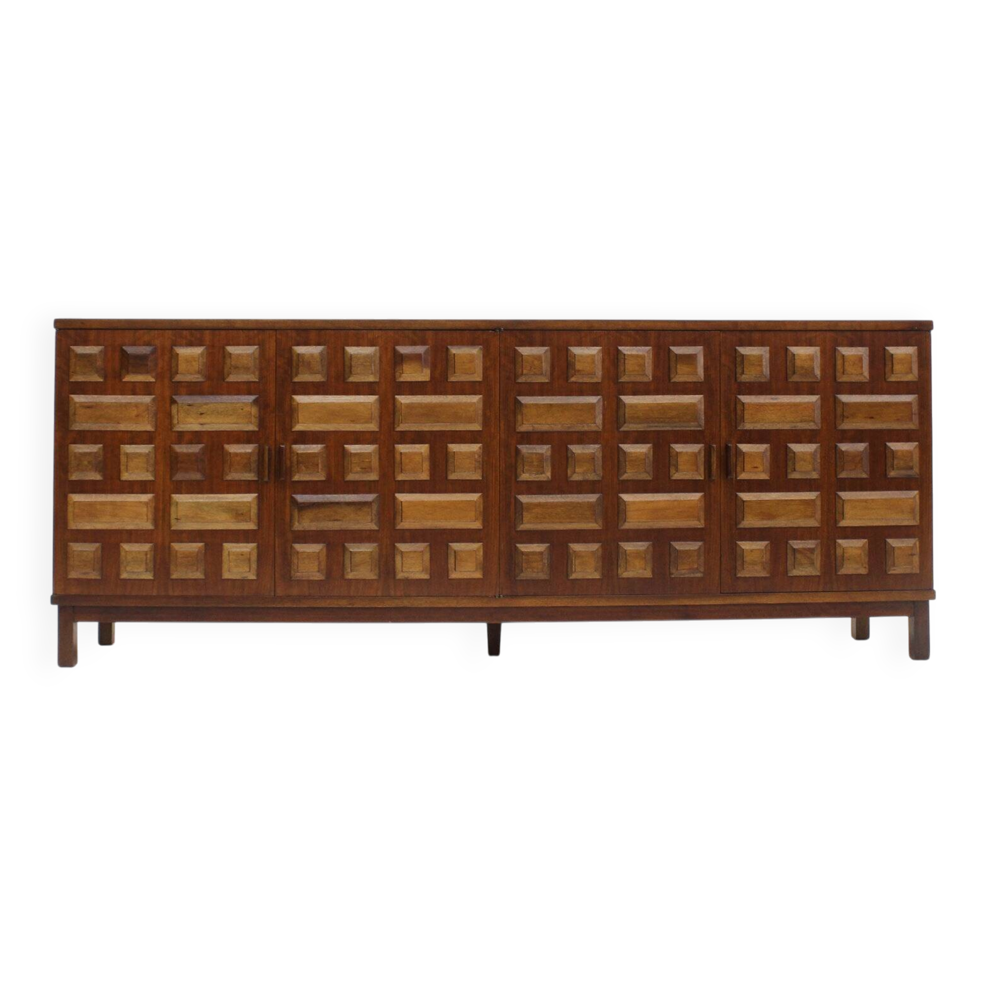 Vintage Spanish brutalist sideboard credenza