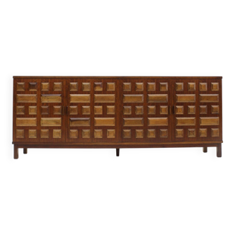 Vintage Spanish brutalist sideboard credenza