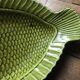 Large green fish dish Sarreguemines