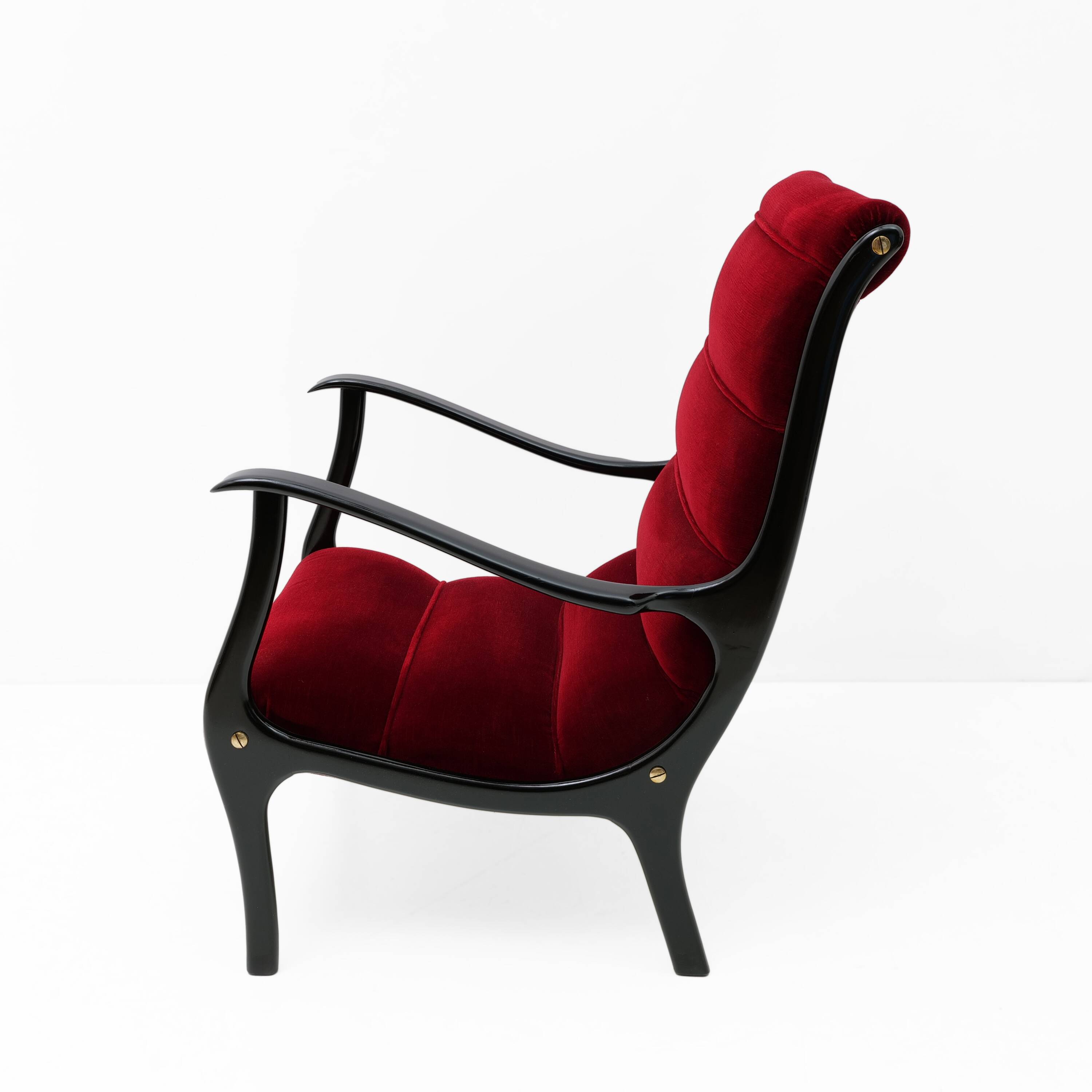 Ezio Longhi Mid-Century Modern Italian Mitzi Armchair for Elam, 1950s