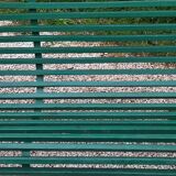 Garden bench with cast iron base