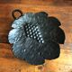 Vide-poche ou plat métal feuille de vigne et grappe de raisin