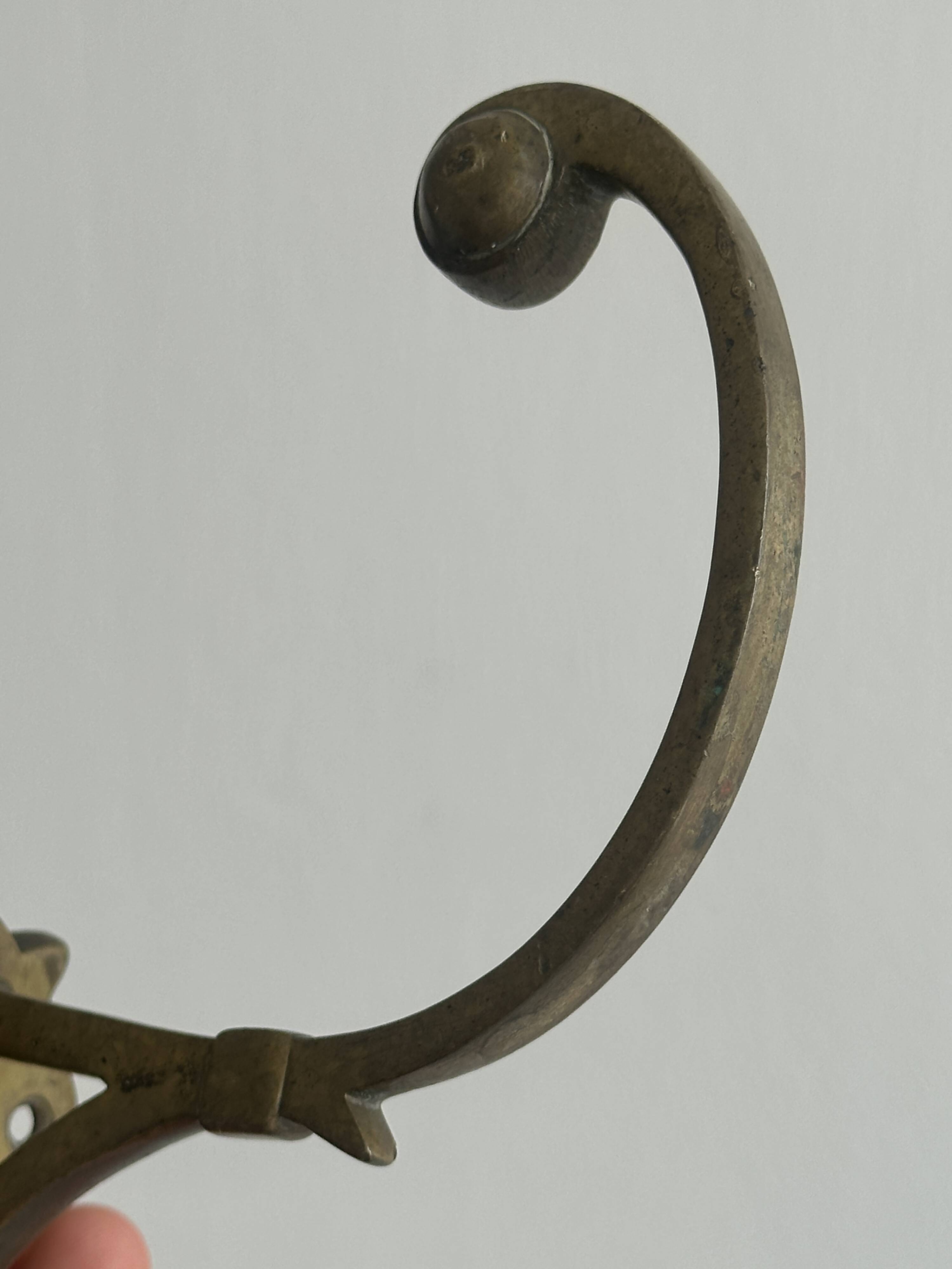 Gold-plated brass wall hook