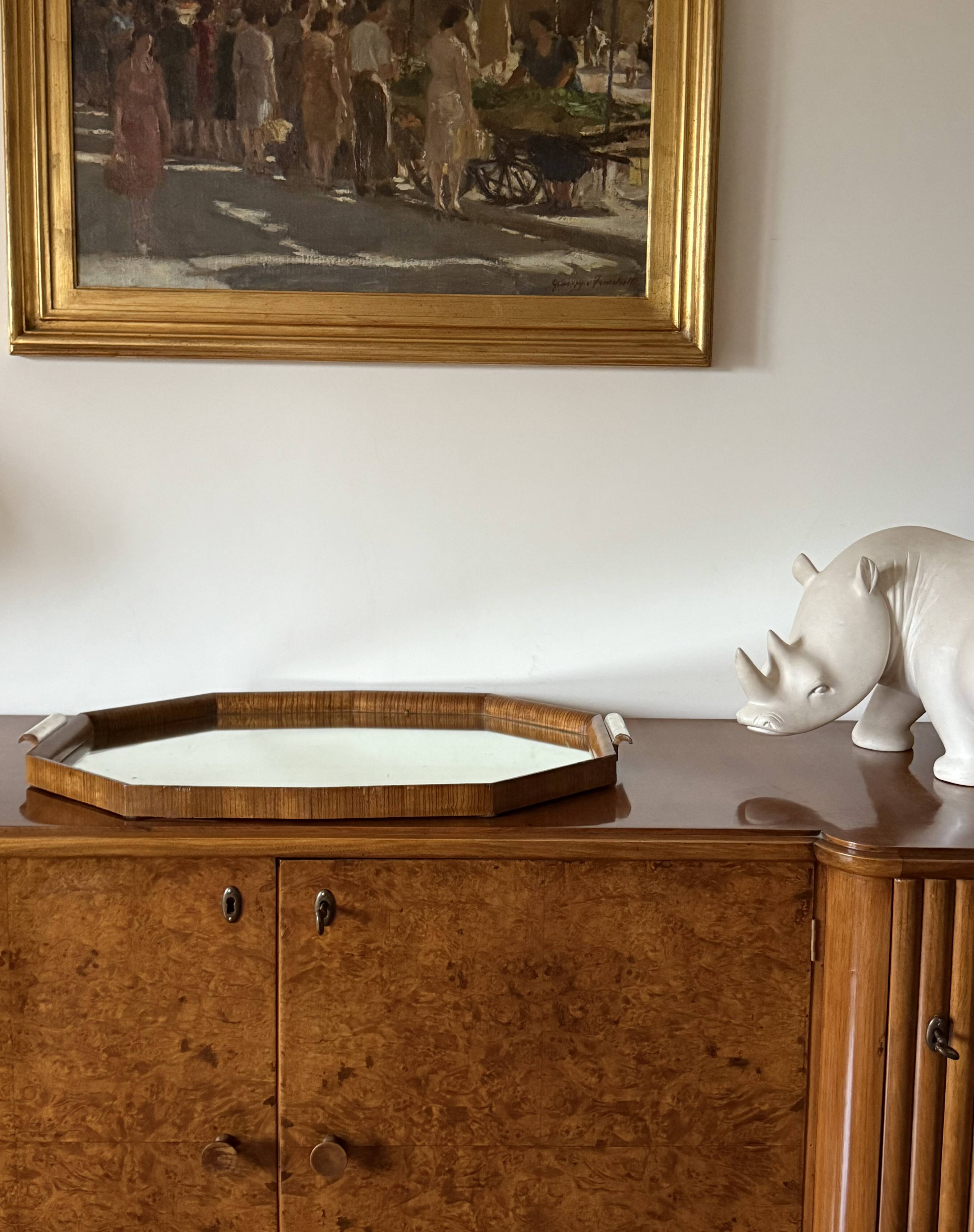 Great modern mirror tray, Brazil 1960s