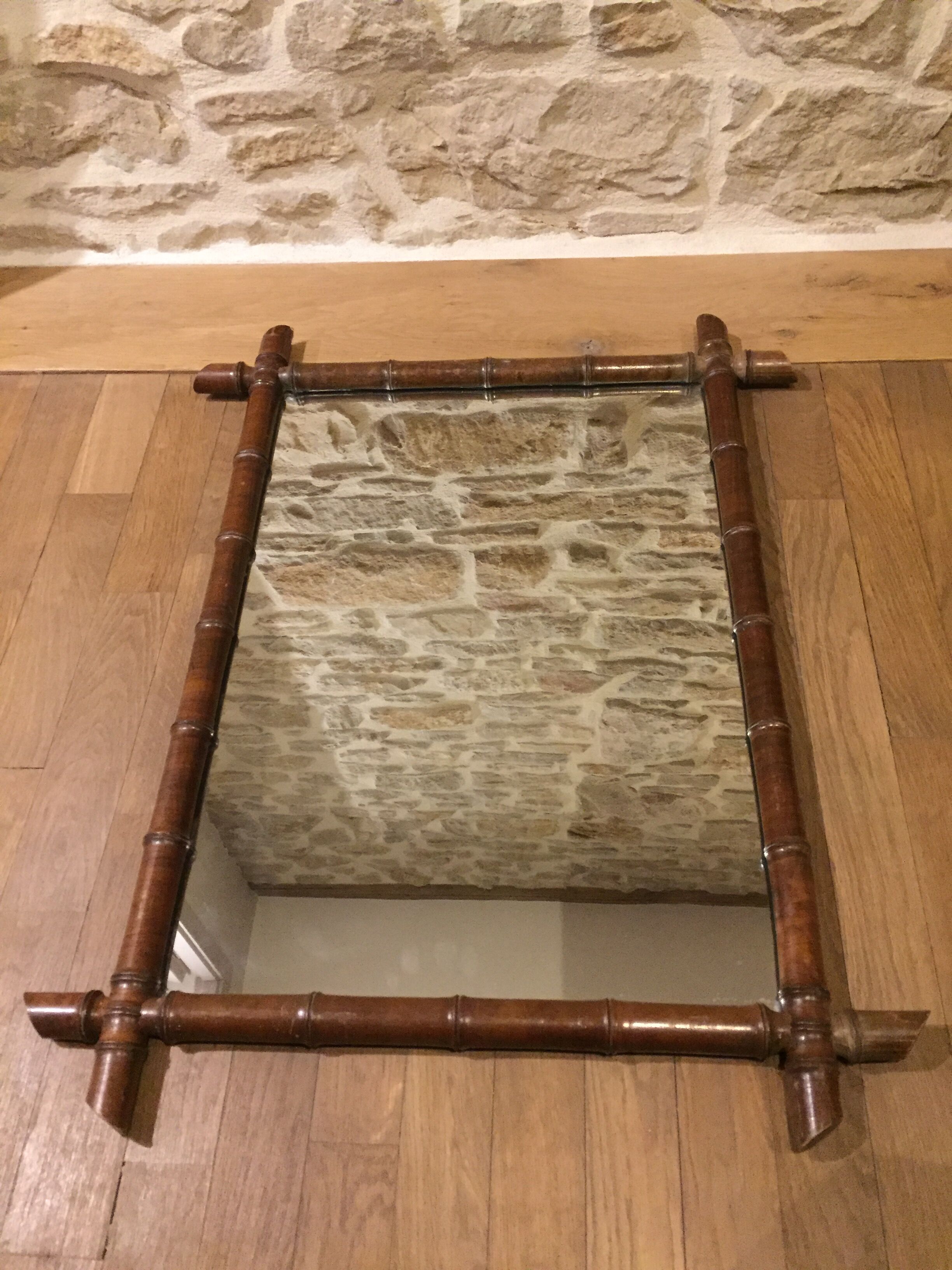 Bamboo mirror, 87 x 65cm