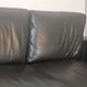 Black leather sofa