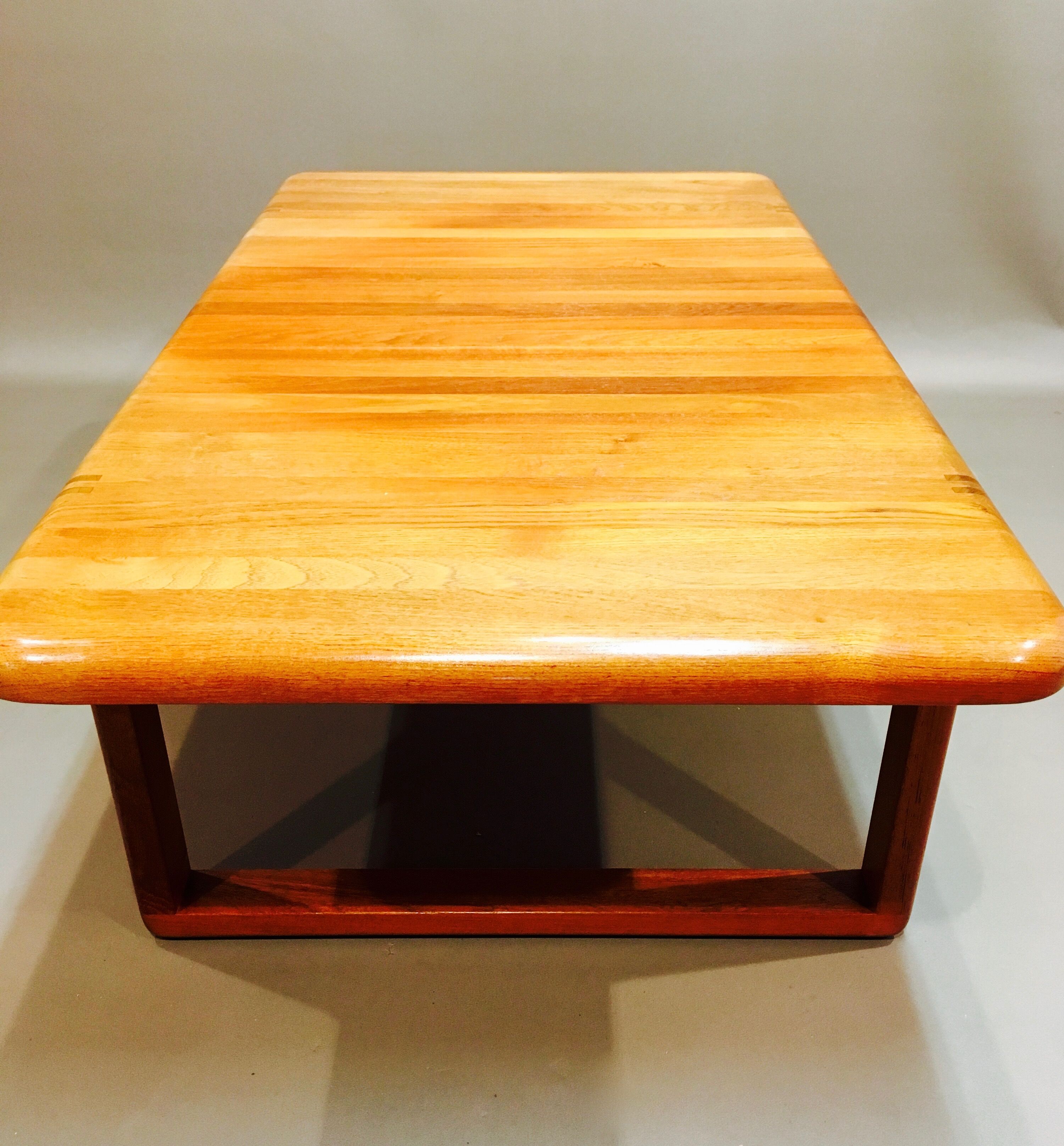 Table basse classique rectangulaire teck scandinave 1960