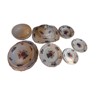 Lot of tableware Sarreguemines Areste