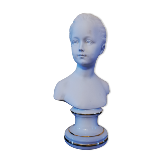 Bust of a young girl in biscuit