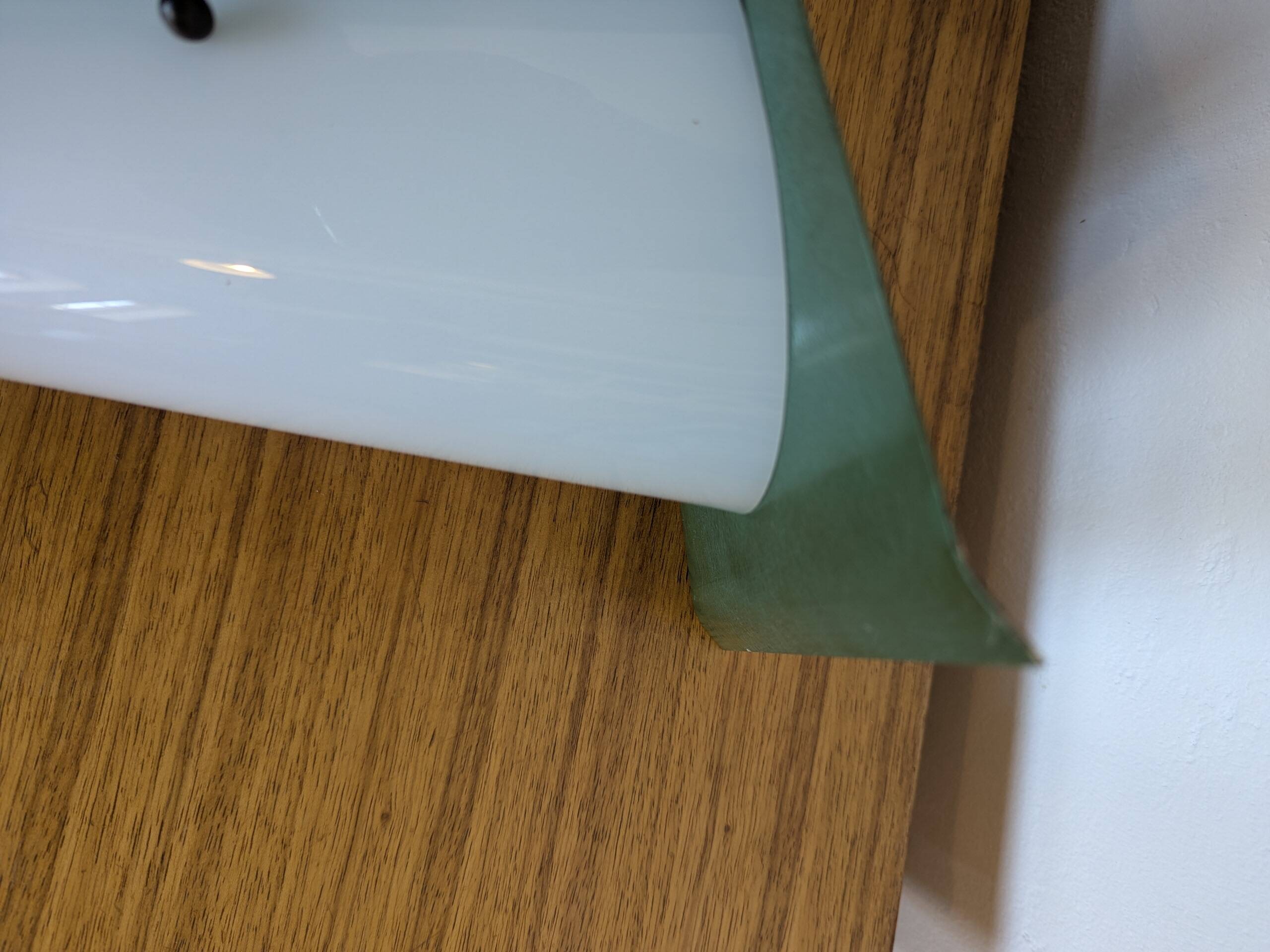Pair of wall lights from the 50s/60s, metal and perspex.