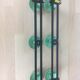 4 vintage wall hooks 50s, 10 green balls