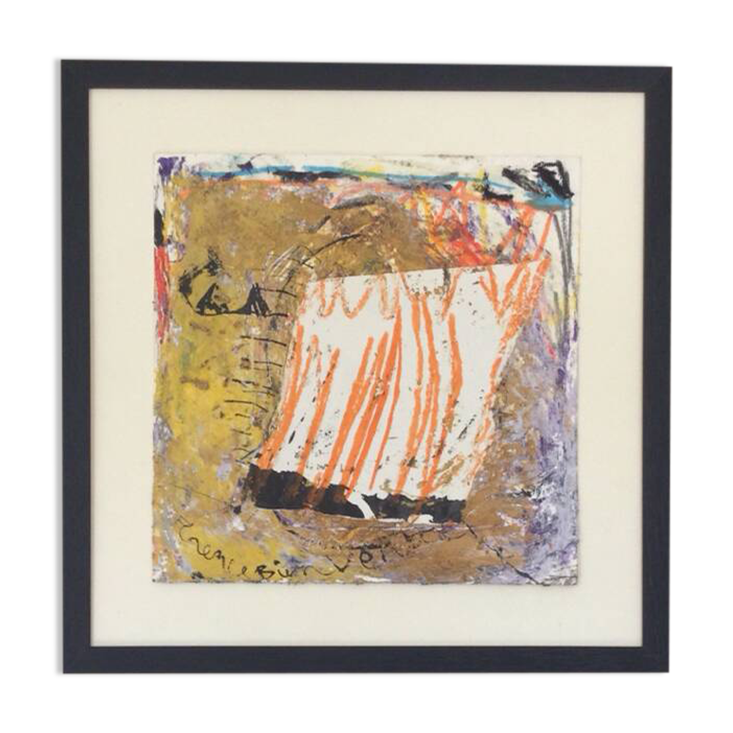 Welcome, 1989. Acrylic and collage by Florence ROQUEPLO (1955)