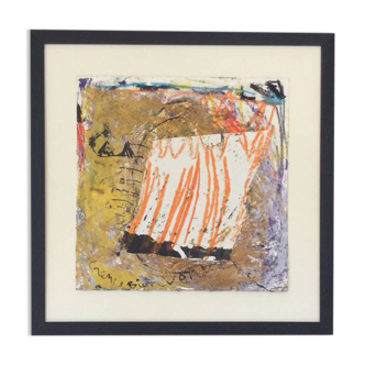 Welcome, 1989. Acrylic and collage by Florence ROQUEPLO (1955)