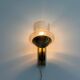Yellow glass and brass wall light from the mid-century, 1960, Germany.