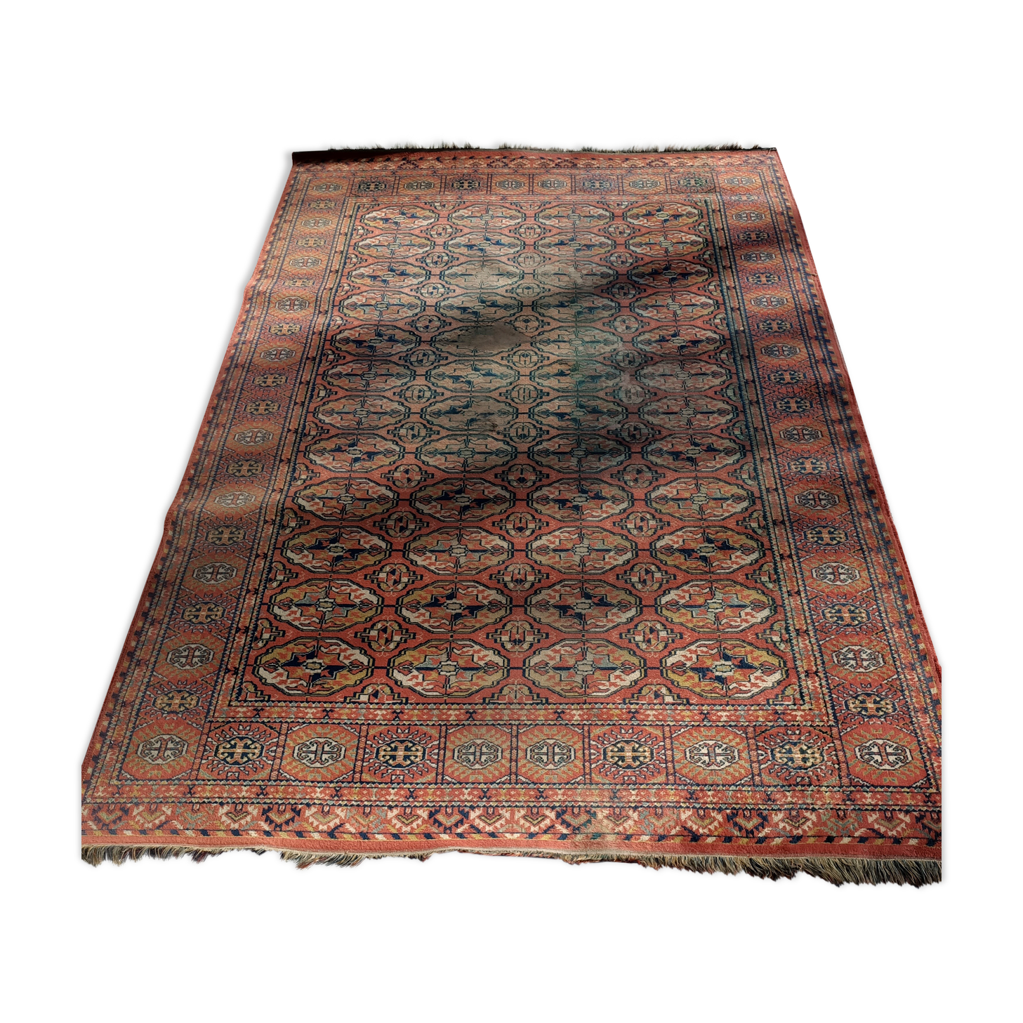Old Afghan carpet 241 x 165