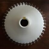 White opaline lampshade with lace