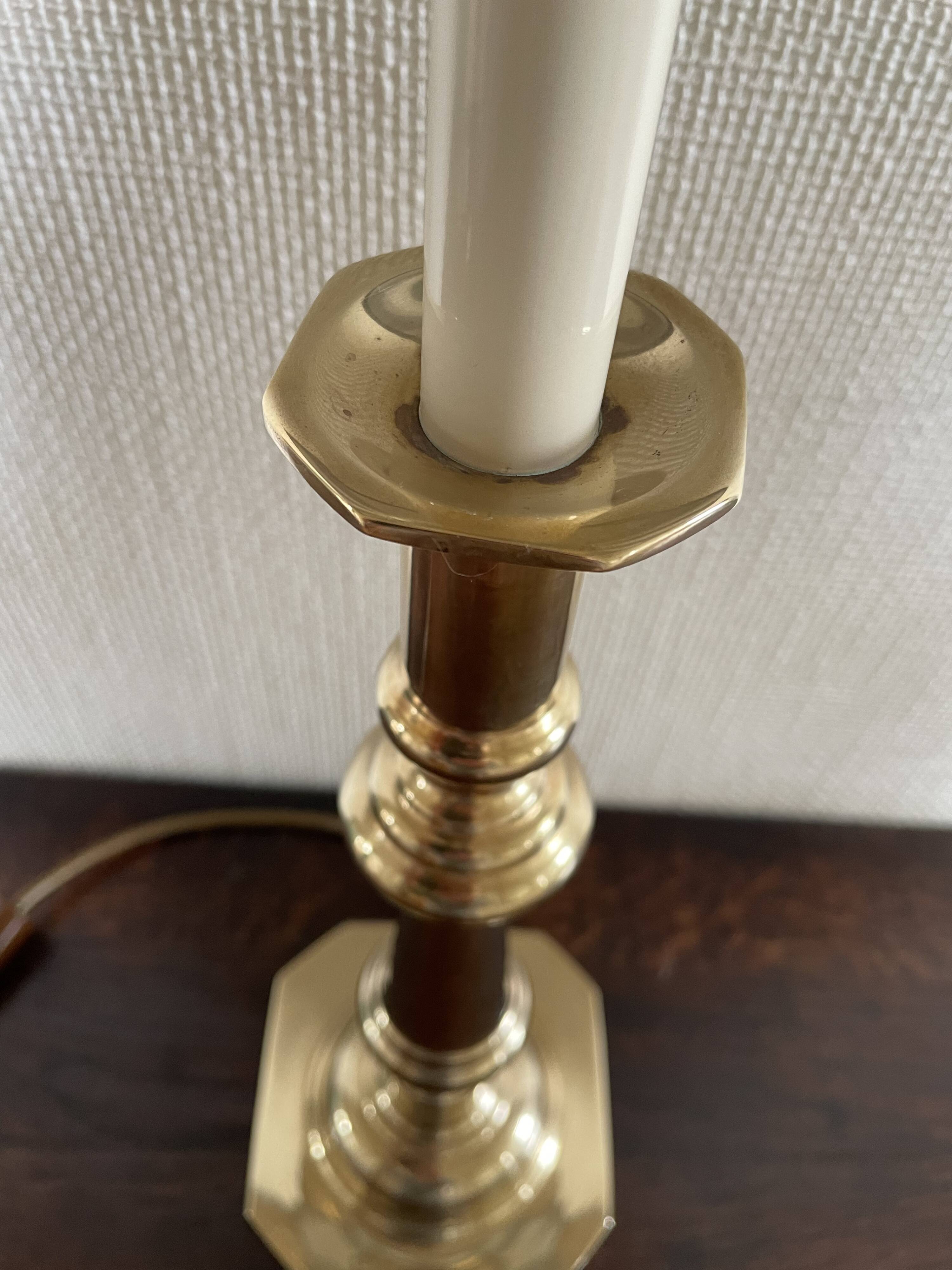 Golden brass lamp